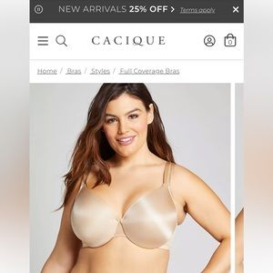 Cacique 42DDD underwire lightly lined full coverage bra - excellent condition